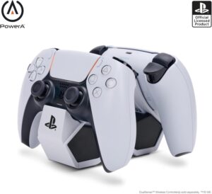 PowerA Twin Charging Station for PS5 DualSense and DualSense Edge Wireless Controllers